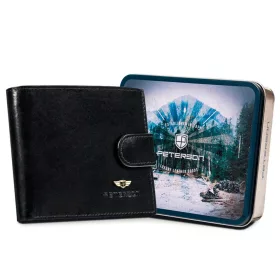    Pánska kožená peňaženka Peterson PTN N01L-VT s RFID čipom, čierna, 12 x 10 x 2,5 cm