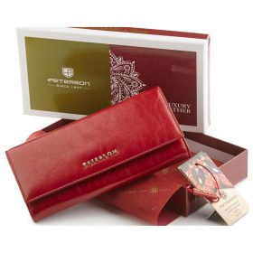   Peterson PTN PL-467 červená dámska kožená peňaženka 18,5 x 9,5 x 3 cm