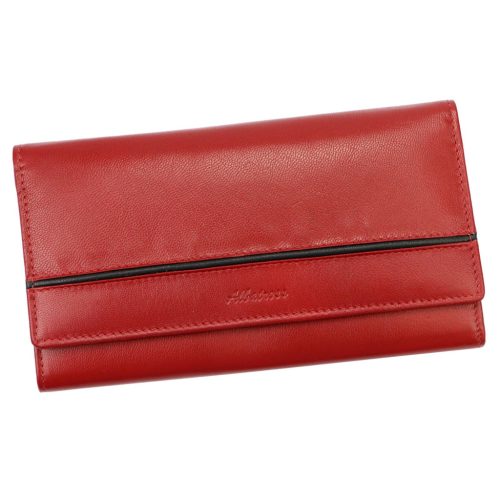  Dámska kožená peňaženka Albatross GN LW-L02 PIPE červená 18 x 10 x 3 cm