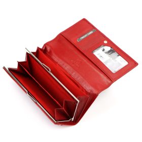    Dámska kožená peňaženka Albatross GN LW-L03 červená 18,5 x 9,5 x 3 cm