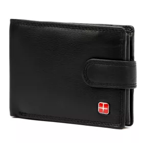    Albatross SN MW103 Z RFID čierna pánska peňaženka z hovädzej kože 12,5 x 9,5 x 3 cm