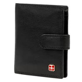    Albatross SN MW101 Z RFID čierna pánska kožená peňaženka 10 x 12 x 2,8 cm