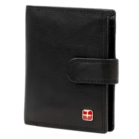    Albatross SN MW101 Z RFID čierna pánska kožená peňaženka 10 x 12 x 2,8 cm