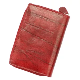   EL FORREST 813-58 RFID červená dámska kožená peňaženka 9,5 x 13,5 x 3,5 cm