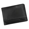  Pánska peňaženka Albatross E-58L z čiernej hovädzej kože 12,5 x 9,5 x 2,5 cm