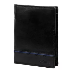    Pánska peňaženka Albatross E-31 čierna z hovädzej kože 9,5 x 12,5 x 2 cm
