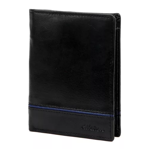  Pánska peňaženka Albatross E-31 čierna z hovädzej kože 9,5 x 12,5 x 2 cm