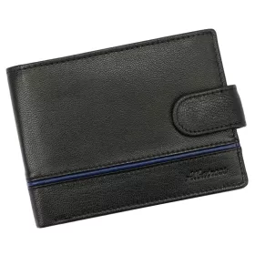    Pánska kožená peňaženka Albatross GN MW86Z čierno-modrá 13 x 10 x 3 cm