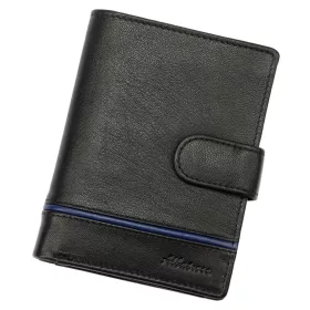    Pánska kožená peňaženka Albatross GN MW56Z čierno-modrá 10,5 x 13 x 2,5 cm