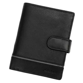    Pánska peňaženka Albatross GN MW56Z z čiernej hovädzej kože 10,5 x 13 x 2,5 cm