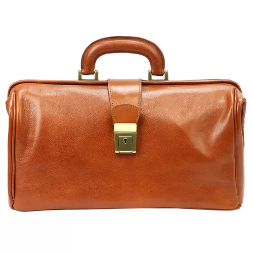  Kožená lekárska taška Florence MD-1 hnedá 38 x 21 x 18,5 cm