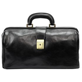    Florence MD-1 čierna kožená lekárska taška 38 x 21 x 18,5 cm