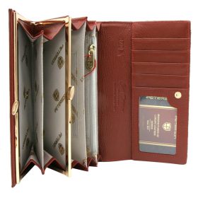    Peterson PTN 42122-MD fialová hovädzia peňaženka dámska 18,5 × 9,5 cm