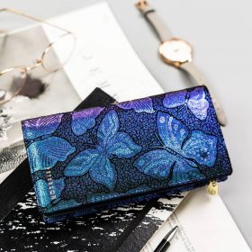    Peterson PTN 421431-ONBF modrá dámska kožená peňaženka 10 x 19 x 2,5 cm