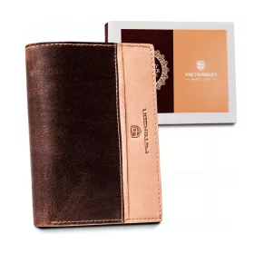   Peterson PTN N4-SHS hnedá pánska kožená peňaženka 9,5 x 12 x 2 cm