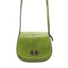  Dámska kožená kabelka cez rameno Gregorio 117 svetlozelená, crossbody 20 x 16 x 6,5 cm