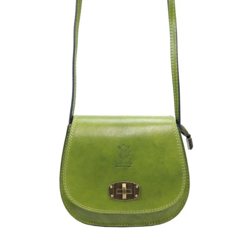  Dámska kožená kabelka cez rameno Gregorio 117 svetlozelená, crossbody 20 x 16 x 6,5 cm