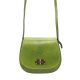  Dámska kožená kabelka cez rameno Gregorio 117 svetlozelená, crossbody 20 x 16 x 6,5 cm