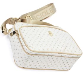    BRICIOLE 4047# biela dámska kožená taška 27 x 20 x 11 cm