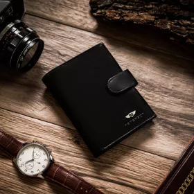    Peterson PTN 333ZA čierna pánska kožená peňaženka 10 x 13 x 2,5 cm