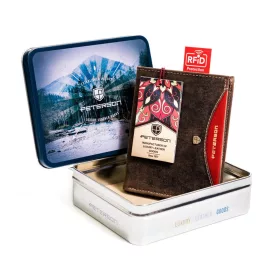    Peterson PTN 317,01 HUNTER hnedá pánska kožená peňaženka 12,5 x 9,5 x 2,5 cm