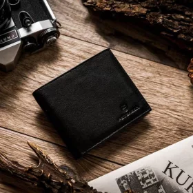    Peterson PTN 309K čierna pánska kožená peňaženka 11,5 x 9,5 x 2,5 cm