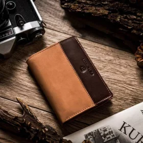   Peterson PTN N4-SHS koňaková pánska kožená peňaženka 9,5 x 12 x 2 cm