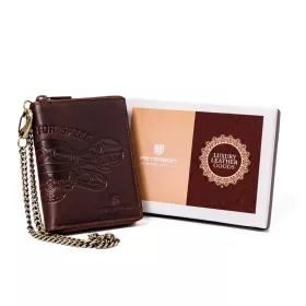    Peterson PTN N4C-05-HWM hnedá pánska kožená peňaženka 10 x 13 x 2,5 cm