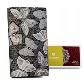    Peterson PTN 421431-ONBF sivá dámska kožená peňaženka motýľ 10 x 19 x 2,5 cm