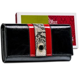    Peterson PTN ST-467 čierna dámska kožená peňaženka 18,5 x 9,5 x 3 cm