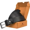  Pánsky kožený opasok Peterson 042268 PUR BLACK
