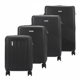    Súprava 4ks tvrdostenných kufrov Gregorio black ABS 53/55/67/77 cm