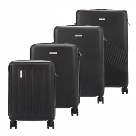    Súprava 4ks tvrdostenných kufrov Gregorio black ABS 53/55/67/77 cm