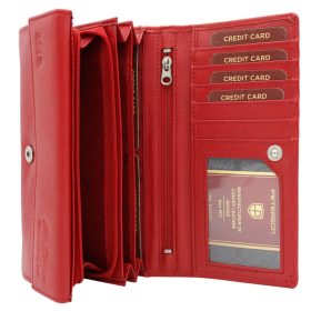    Peterson PTN RD-12-GCLS červená dámska peňaženka z hovädzej kože