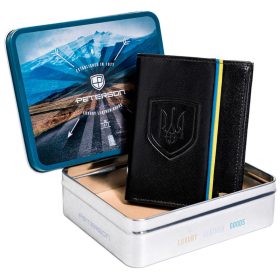    Peterson PTN 303UP čierna pánska kožená peňaženka 9,5 x 12,5 x 2 cm