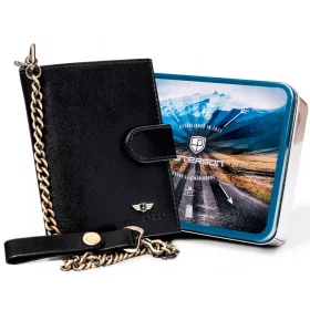    Pánska kožená peňaženka Peterson PTN 303ZŁ 2-1-1 čierna