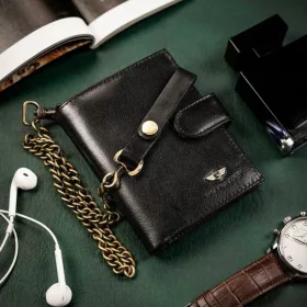    Pánska kožená peňaženka Peterson PTN 303ZŁ 2-1-1 čierna