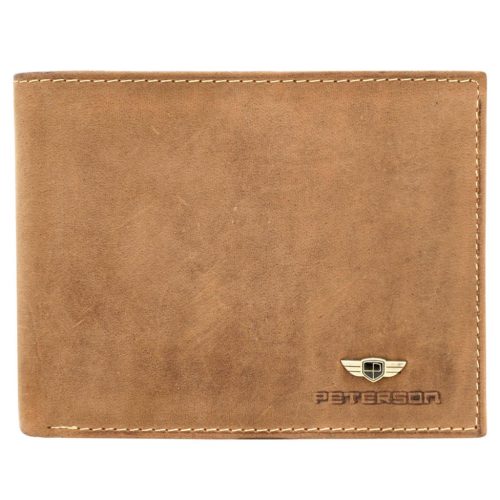 Peterson PTN 304 2-1-5 barna férfi bőr pénztárca 12.5 x 10 x 2.5 cm  