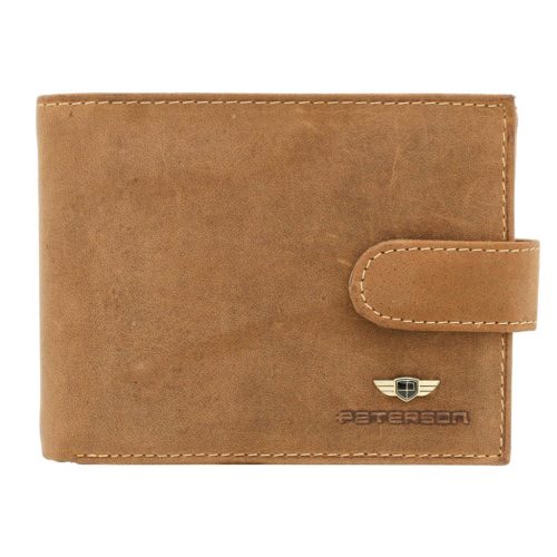 Peterson PTN 304Z 2-1-5 barna férfi bőr pénztárca 12.5 x 10 x 2.5 cm  