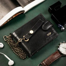    Pánska peňaženka z hovädzej kože Peterson PTN 304ZŁ 2-1-1 čierna