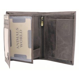    Wild ANIMALS N4-CHM FISH hnedá pánska peňaženka z hovädzej kože