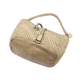    Dámska kožená kabelka VS 008 krémovej farby, crossbody 29 x 20 x 14 cm