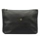 Gregorio COSMETICS-004 čierna dámska kožená kozmetická taštička 29 x 19 x 10 cm