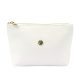  Gregorio COSMETICS-005 biela dámska kožená kozmetická taštička 21 x 13 x 8 cm
