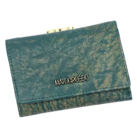    Maťo Grosso 0579-30 RFID zelená dámska kožená peňaženka 12 x 8,5 x 3 cm