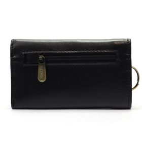    EL FORREST 808-67 čierny pánsky kožený prívesok na kľúče 11 x 6,5 x 2 cm