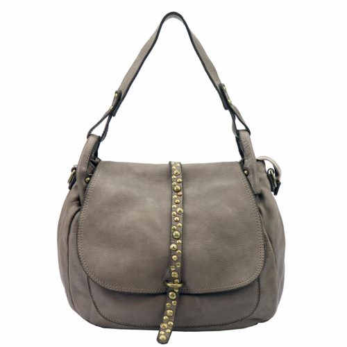  Dámska kožená kabelka VS 006 taupe, crossbody 36 x 30 x 14 cm