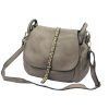  Dámska kožená kabelka VS 006 taupe, crossbody 36 x 30 x 14 cm
