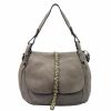  Dámska kožená kabelka VS 006 taupe, crossbody 36 x 30 x 14 cm