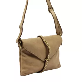  VS 013 taupe dámska kožená kabelka 28 x 17 x 6 cm